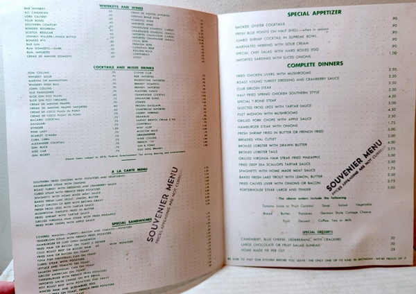 John Zittels Covered Wagon Inn - Menu